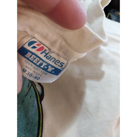 Vintage 80s Dartmouth Moose Surfing T Shirt Medium Summer Carnival 1987 Medium - Picture 3 of 11